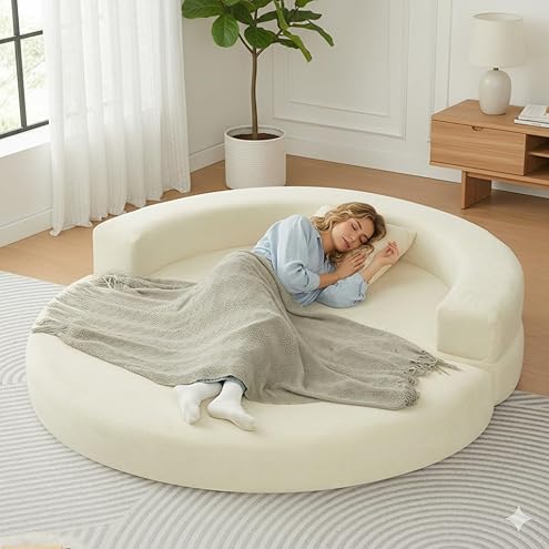 Futon Sofa Bed with Pillow