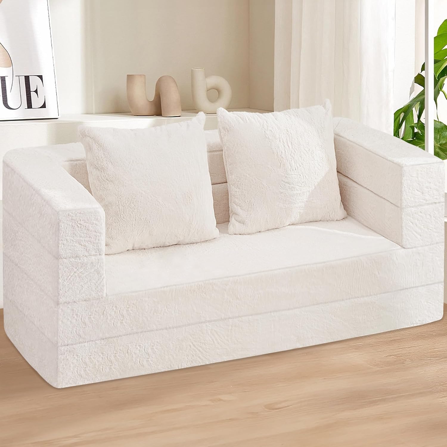 Futon Sofa Bed with Pillow