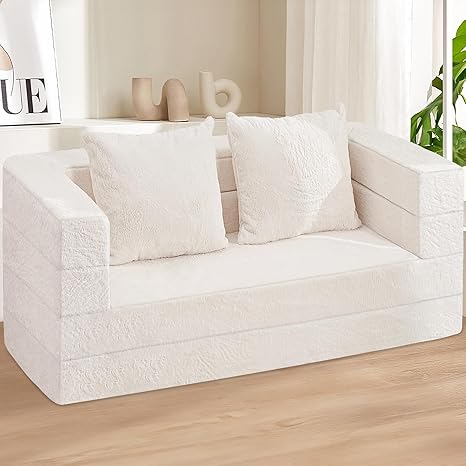 Futon Sofa Bed with Pillow