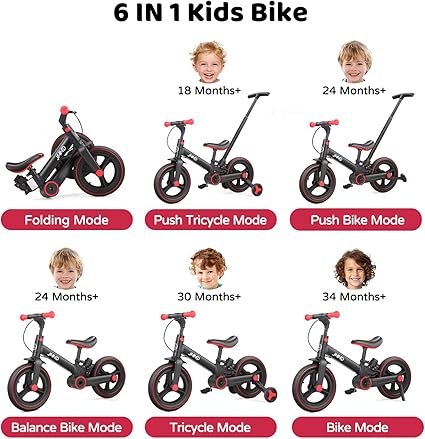 6 in 1 Toddler Bike