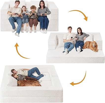 Futon Sofa Bed with Pillow