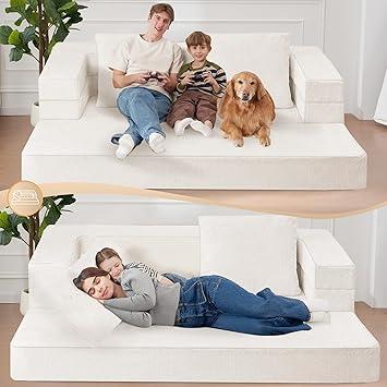 Futon Sofa Bed with Pillow