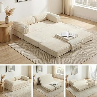 Futon Sofa Bed with Pillow
