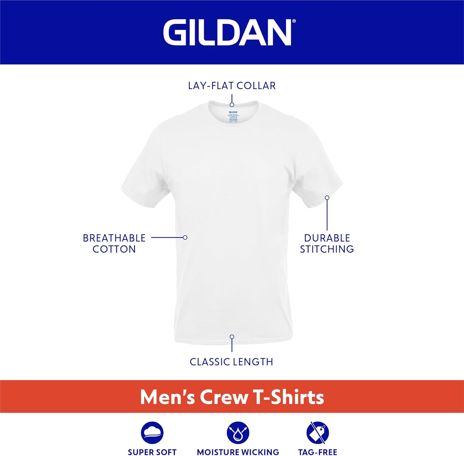 Gildan Men's Crew T-Shirts, Multipack, Style G1100 - TEST
