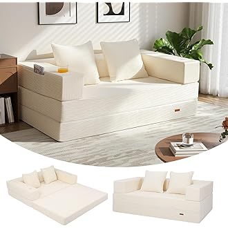 Futon Sofa Bed with Pillow
