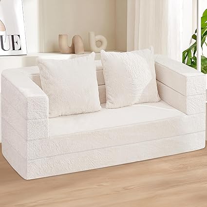 Futon Sofa Bed with Pillow