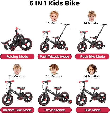 6 in 1 Toddler Bike