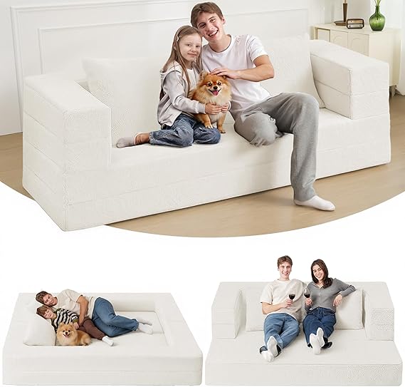 Futon Sofa Bed with Pillow