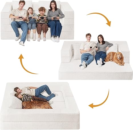 Futon Sofa Bed with Pillow