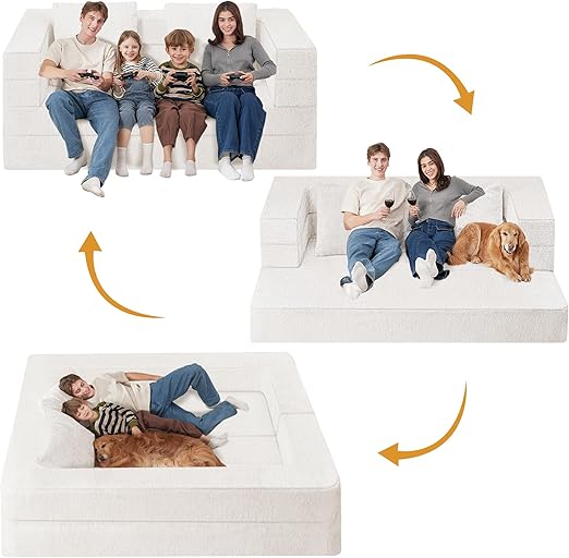 Futon Sofa Bed with Pillow
