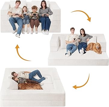 Futon Sofa Bed with Pillow