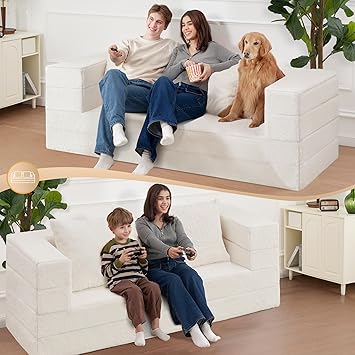 Futon Sofa Bed with Pillow