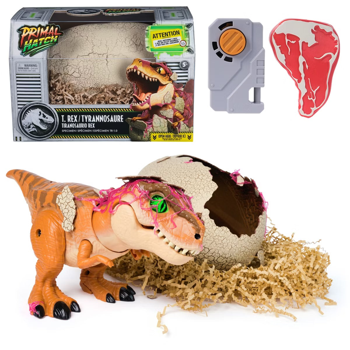 Jurassic World Primal Hatch Interactive Dino Action Figure