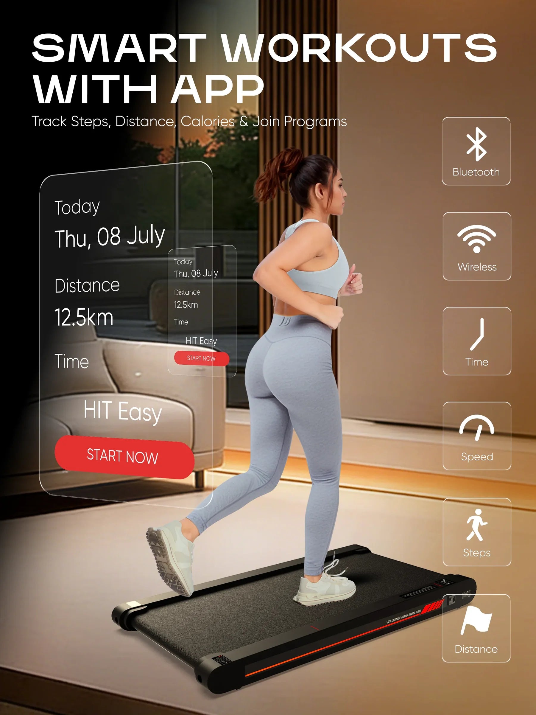 HOOMA© Walking Pad 2-1